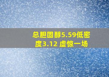 总胆固醇5.59低密度3.12 虚惊一场